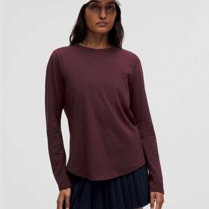 Lululemon Love Long-Sleeve Shirt in Garnet Size 10/12